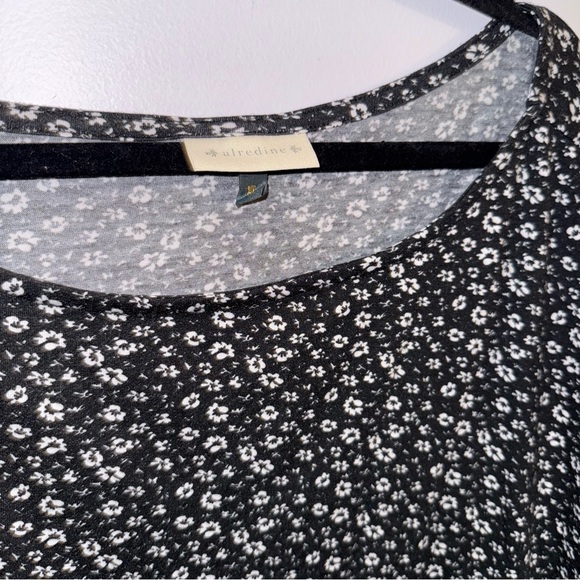 Alredine by Bailey’s Blossoms women’s size XL long sleeve black white floral top - Picture 3 of 3